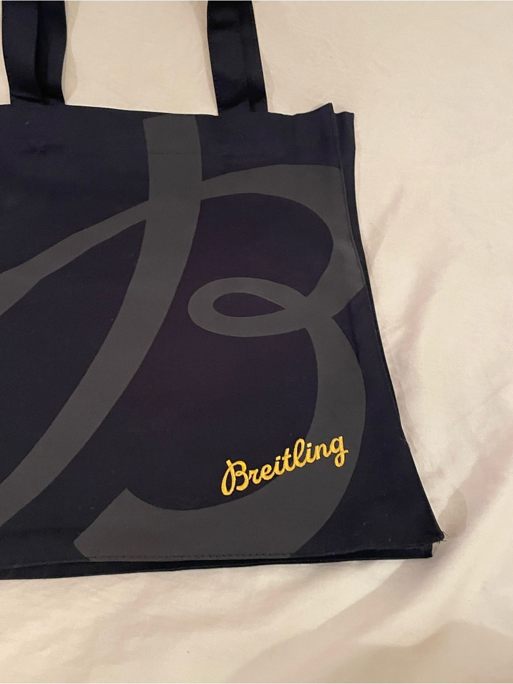 Breitling Navy Tote with Gold Script Logo